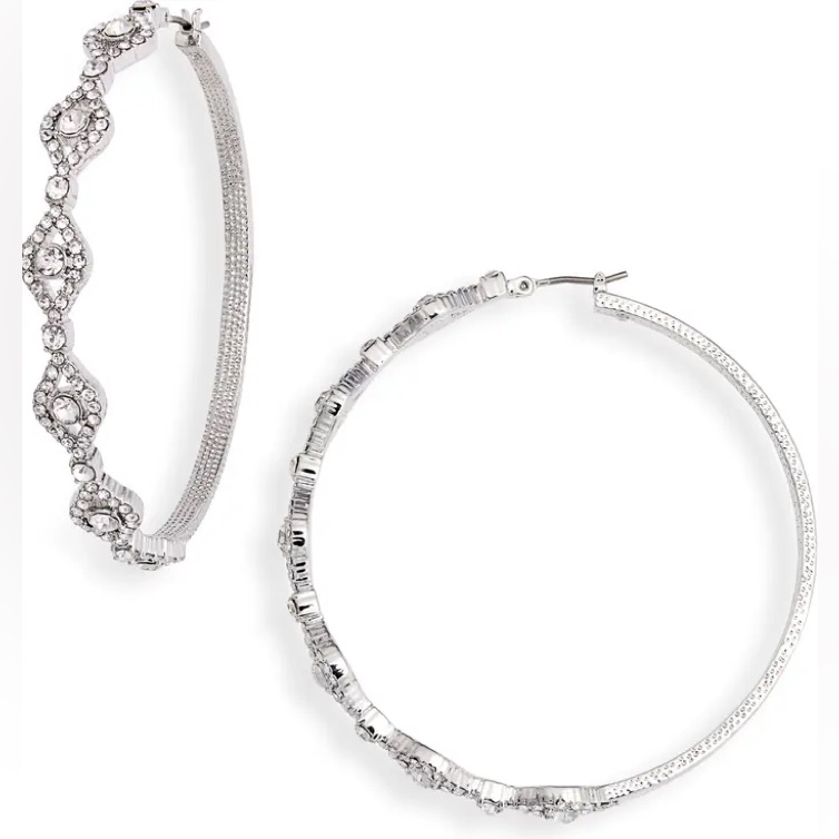 Marchesa Crystal Hoop Earrings